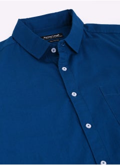 Dennis Lingo Men's Slim Fit Pastel Blue Casual Cotton Spread Shirt  - Image 2