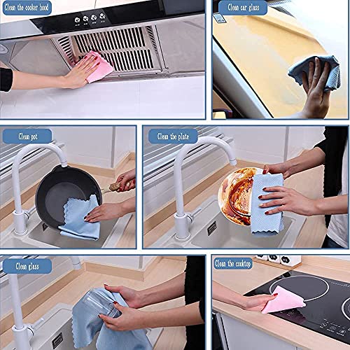 P-PLUS INTERNATIONAL Kitchen Cleaning Cloths Pack of 5 | Streak-Free Cloths Reusable | Lint-Free Absorbent Towels | Washable Microfiber Cleaning Cloth for Glasses, Random Color - Image 3