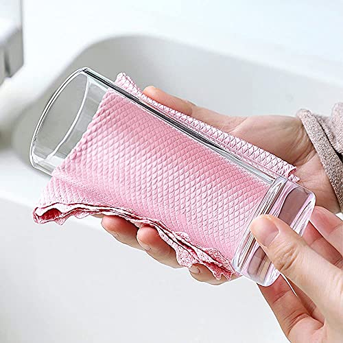 P-PLUS INTERNATIONAL Kitchen Cleaning Cloths Pack of 5 | Streak-Free Cloths Reusable | Lint-Free Absorbent Towels | Washable Microfiber Cleaning Cloth for Glasses, Random Color - Image 5