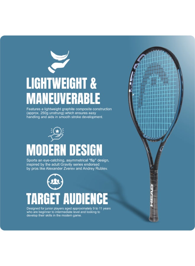 HEAD Gravity Junior Tennis Racket 2025 – Lightweight Youth Performance Tennis Racquet, Pre-Strung Frame with Power and Control for Beginner to Intermediate Junior Players - Premium tennis_racquets designed for performance, durability, and comfort - Image 3