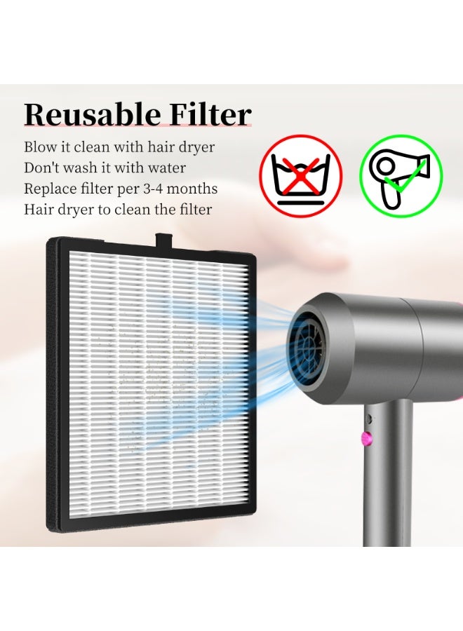 آيسيلي لمرشح مكنسة كهربائية قابل للسحب من طراز 858-8، مرشح قابل لإعادة الاستخدام، مرشح شبكي عالي الكثافة لجمع الأظافر - Image 4