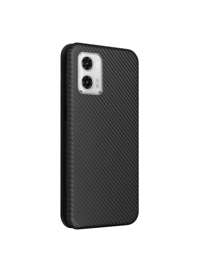 S-TOP Case For Motorola Moto G73 5G Carbon Fiber Texture Flip Leather Phone Case - Image 3