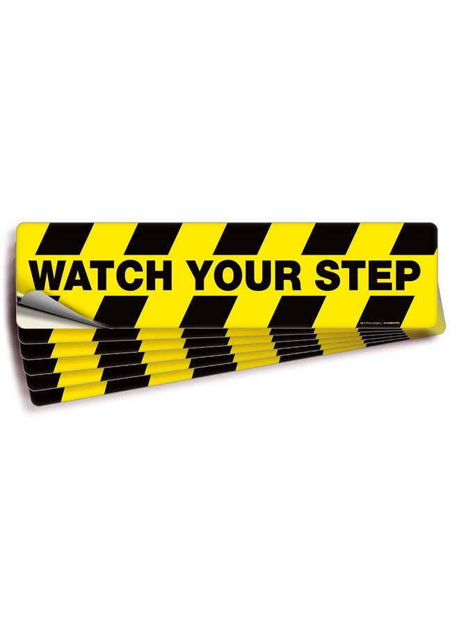 iSYFIX Watch Your Step Floor Decals Stickers - 6 Pack 20x5 Inch - Premium Self-Adhesive Vinyl, Laminated Anti-Slip, Water Resistance, sticker Indoor & Outdoor - pzsku/Z608B287B4675F26BA14AZ/45/_/1740982932/7f854aea-d746-4150-9463-078b0637868e