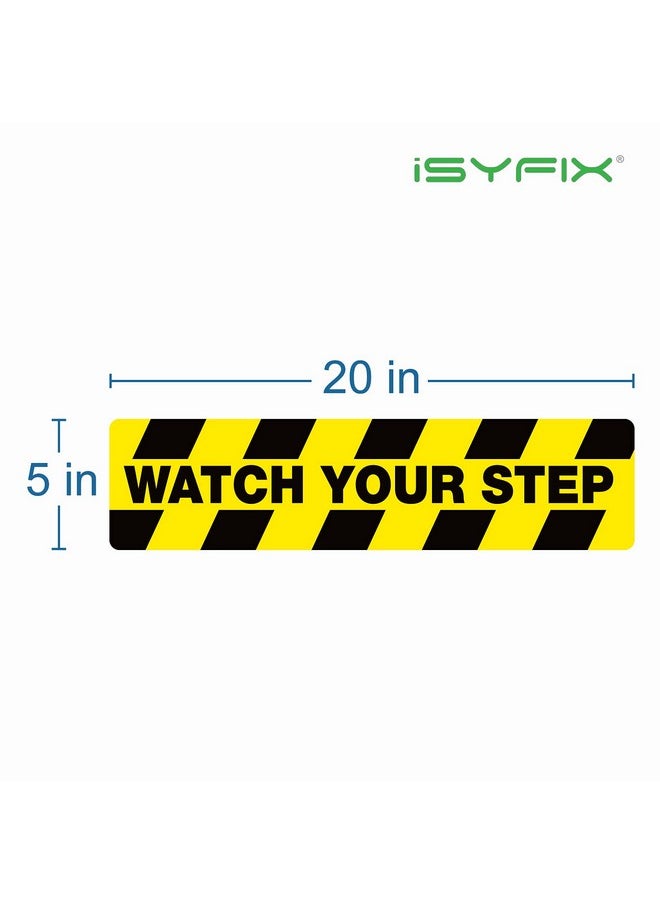 iSYFIX Watch Your Step Floor Decals Stickers - 6 Pack 20x5 Inch - Premium Self-Adhesive Vinyl, Laminated Anti-Slip, Water Resistance, sticker Indoor & Outdoor - pzsku/Z608B287B4675F26BA14AZ/45/_/1740982937/93f58a44-a866-41f6-bff7-5dd097a402d3