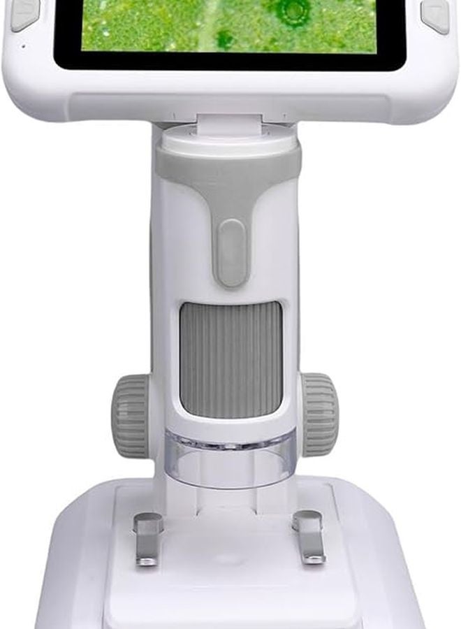 Fockety Kids Microscope 1600X Adjustable LED Screen Handheld Desktop Toy Gift Grey - Image 1