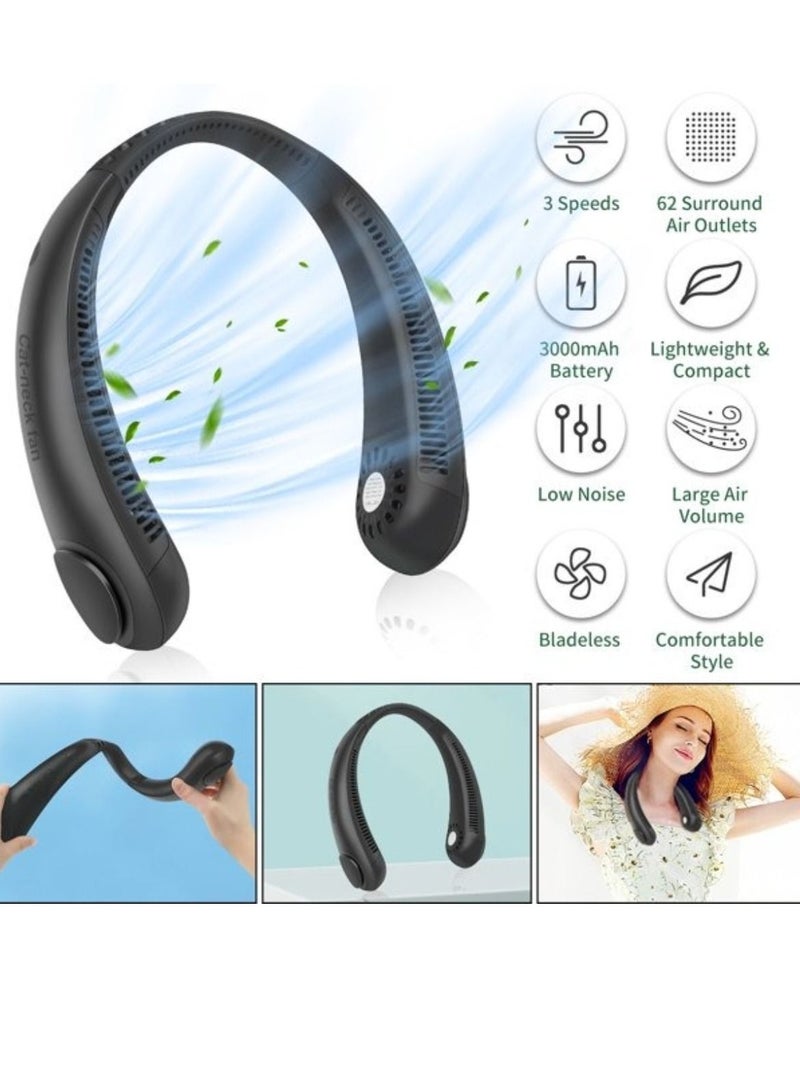 Neck Cooling Bladeless Fan Portable Hands Free for Outdoor Climbing Sport - Image 2