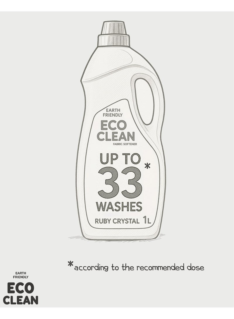 Earth Friendly Fabric Softener Ruby Crystal 1 Liter Eco Clean - Image 2