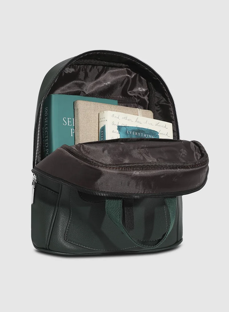 Haute Sauce  Top Handle Backpack - Forest Green for Women | Best Price UAE