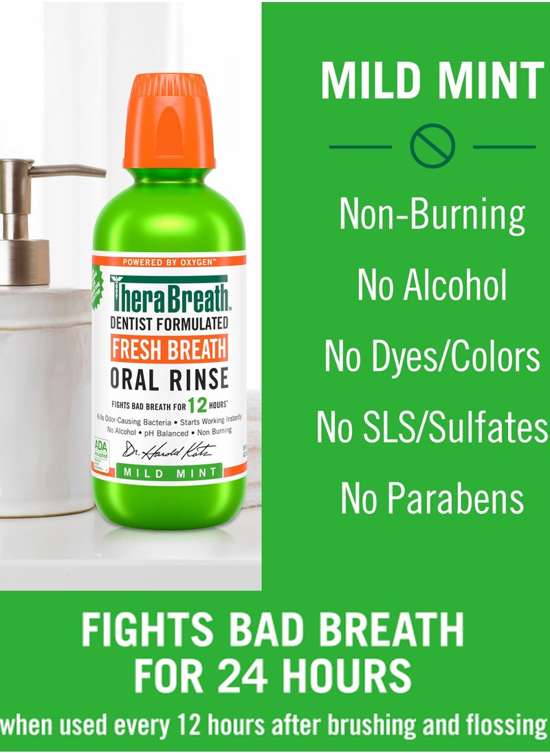 TheraBreath - Fresh Breath Oral Rinse Mild Mint 12 hours (473 ml) - Image 1