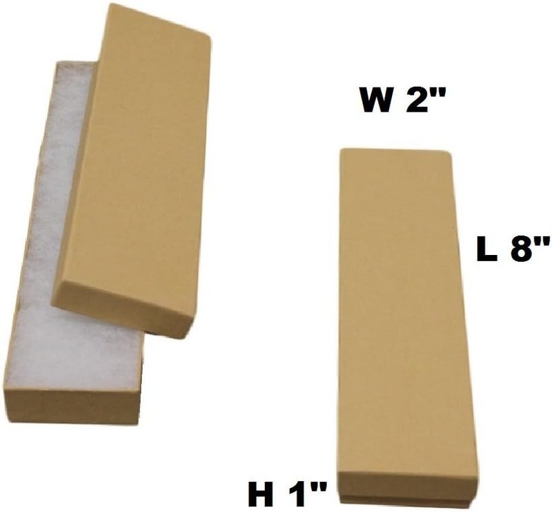 MSC Cotton Filled Jewelry Gift Box Kraft 8x2x1 lot of 10  82 - Image 2