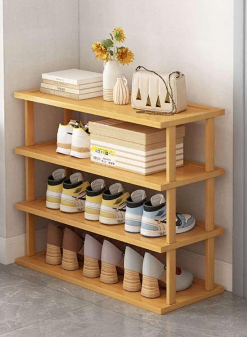 طعم المنزل رف أحذية خشبي متعدد الاستخدامات ومنظم أرفف تخزين متعدد المستويات للأحذية والأقراص المضغوطة والكتب والمزيد - Image 1