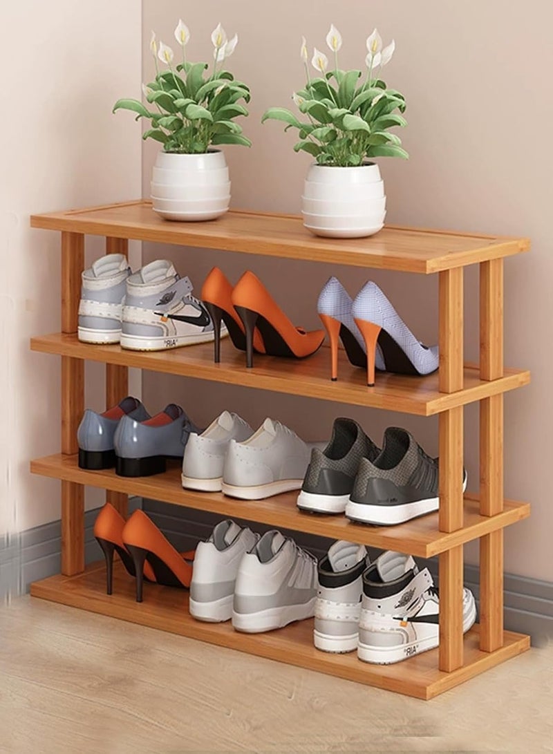 طعم المنزل رف أحذية خشبي متعدد الاستخدامات ومنظم أرفف تخزين متعدد المستويات للأحذية والأقراص المضغوطة والكتب والمزيد - Image 3