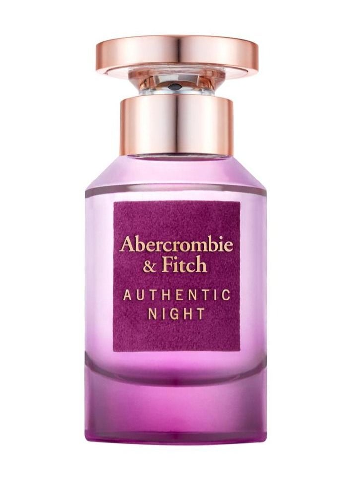 Abercrombie and Fitch - Abercrombie & Fitch Authentic Night Woman Femme Eau De Parfum 100ml - Image 1