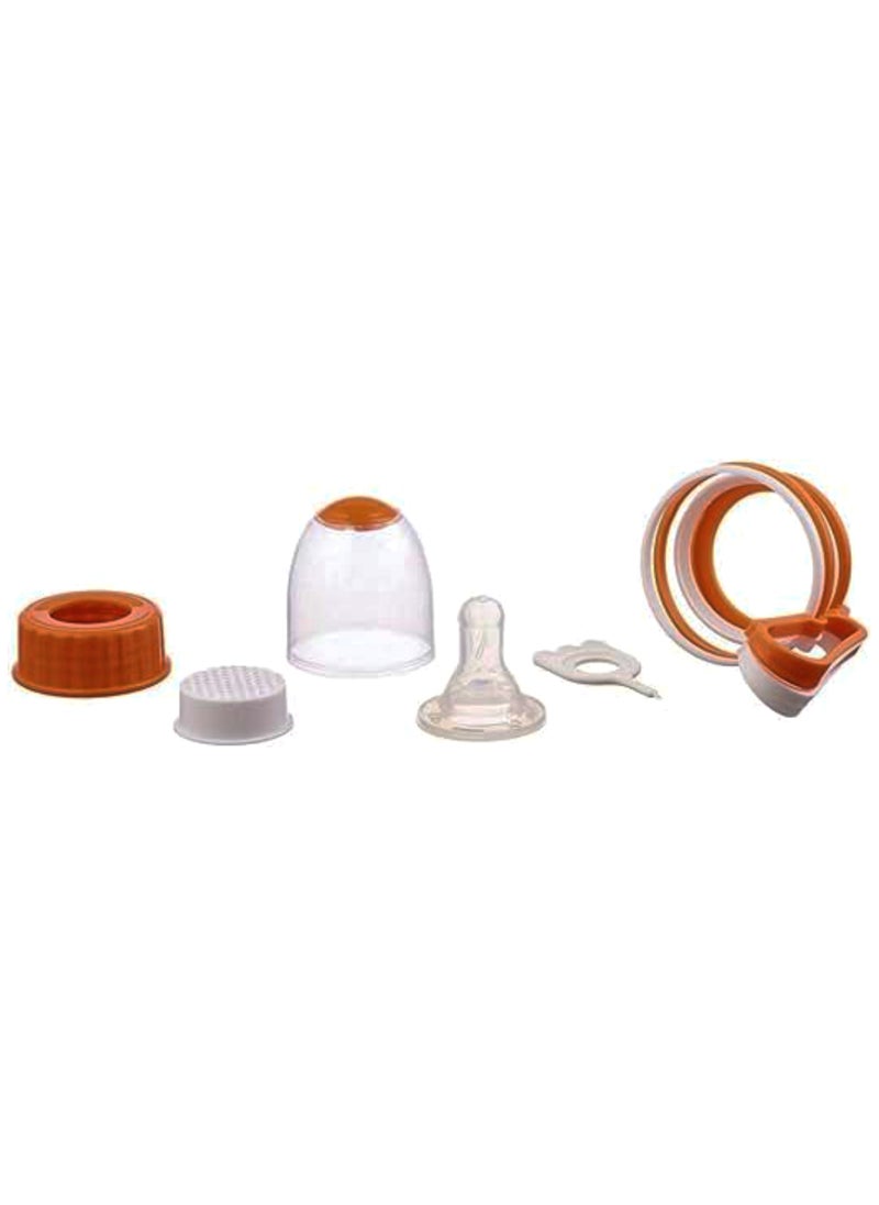 FISH Fish Baby Little Rotatable - Handle Feeding Bottle Bpa Free Orang -240 Ml  - Image 2