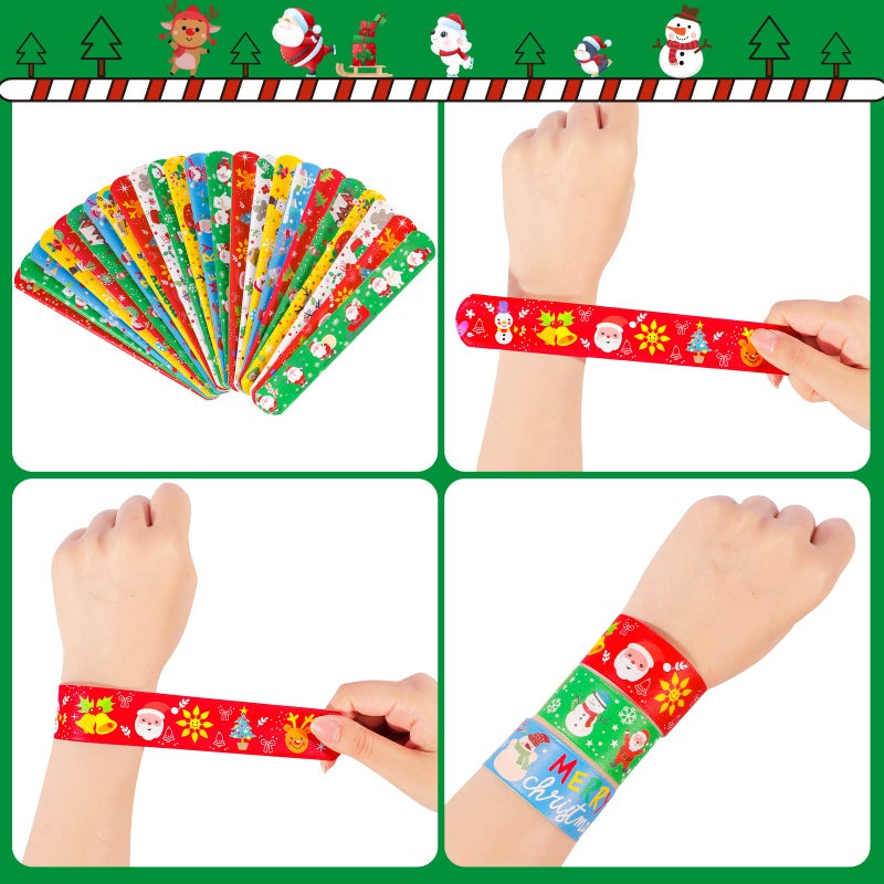 Max Fun أساور عيد الميلاد القابلة للصفع 48 قطعة - هدايا حفلات للأطفال - Image 4