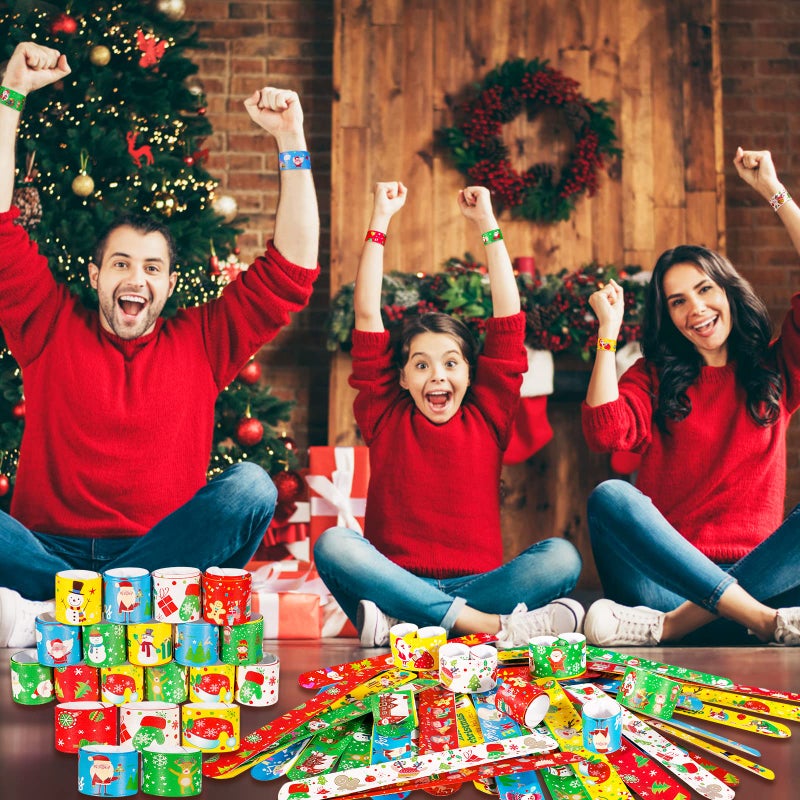 Max Fun أساور عيد الميلاد القابلة للصفع 48 قطعة - هدايا حفلات للأطفال - Image 5