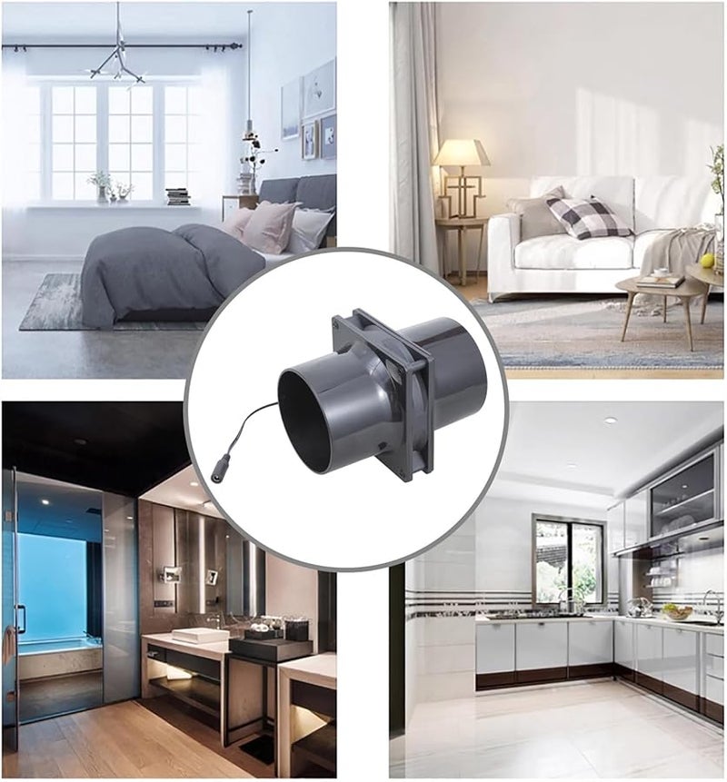 12 سم مروحة هواء مدمجة 5 فولت لتهوية حوض القارب مع وحدة تحكم في السرعة - Image 3