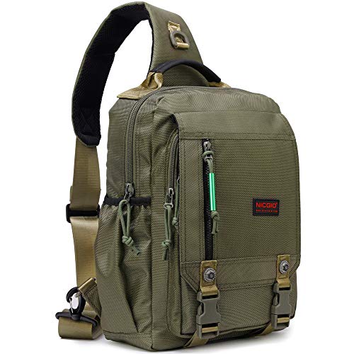 NICGID Sling Bags Chest Shoulder Backpacks, 13.3'' Laptop Backpack Crossbody Messenger Bag Travel Outdoor Men Women - Image 1
