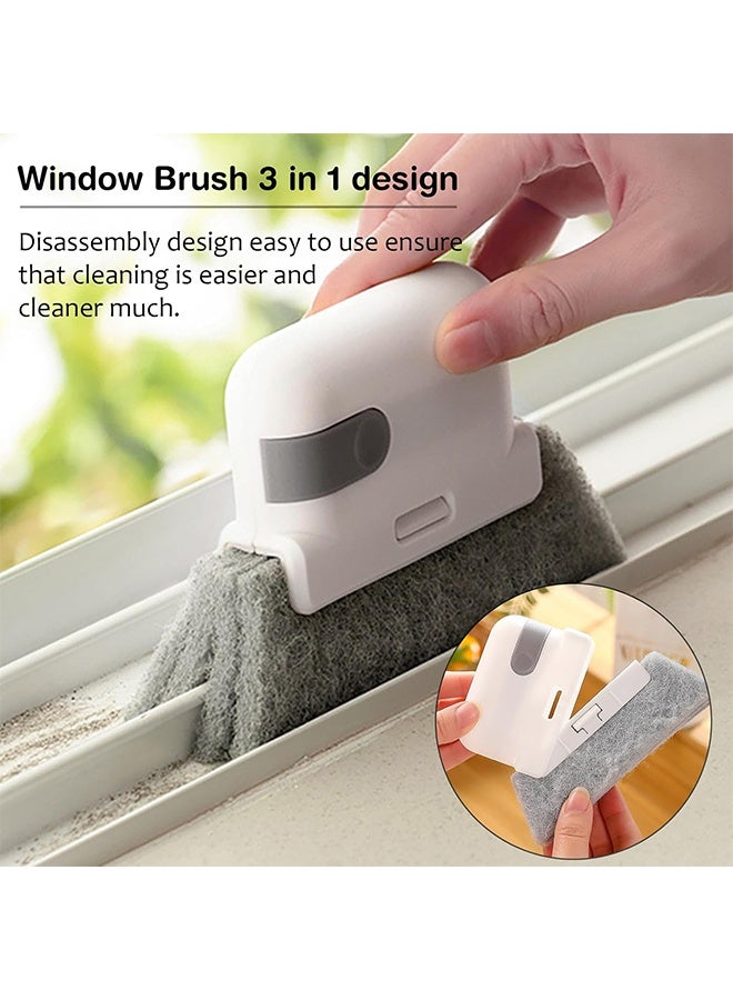 2 in 1 Groove Cleaning Tool Window Frame Door Groove Cleaning Brush Sliding Door Track Cleaning Tools Hand-held Crevice Cleaner - Image 2