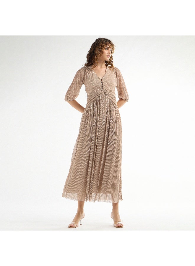 Splash FAV Textured Midi Dress  - Image 1