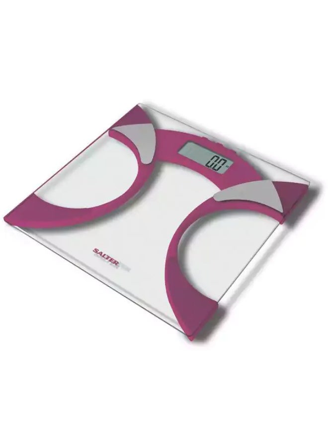 سالتر ميزان حمام رقمي زجاجي من سالتر، أقصى وزن 160 كجم، أبيض - 9141 PK3R
