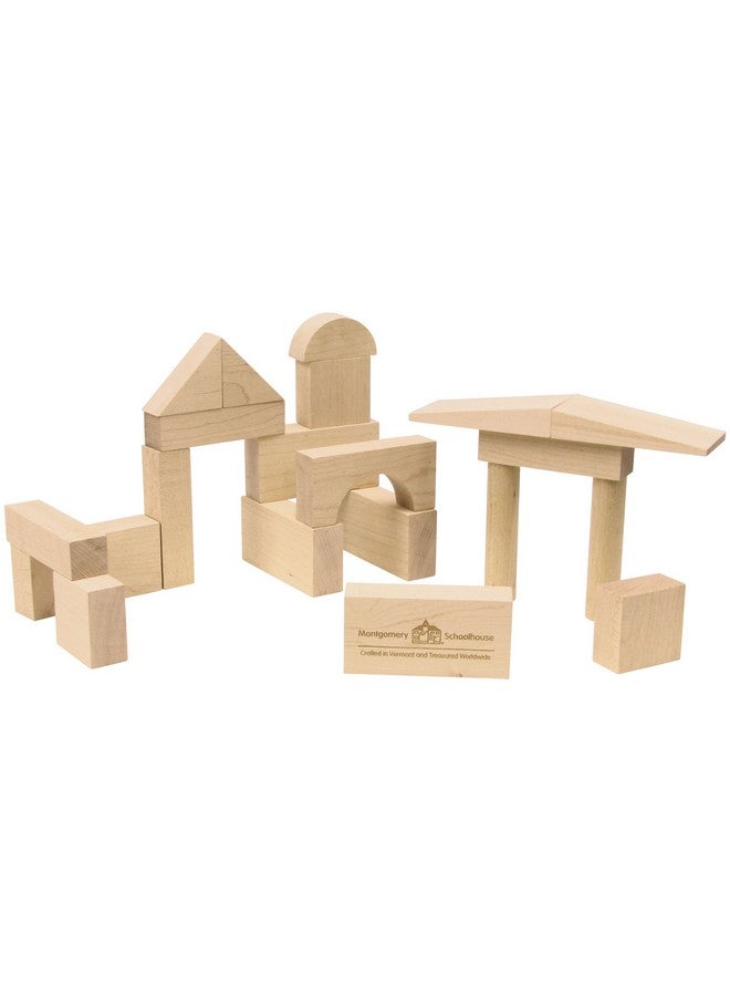 Maple Landmark My First Wooden Block Set - Made in USA, 21 Pieces - Image 1