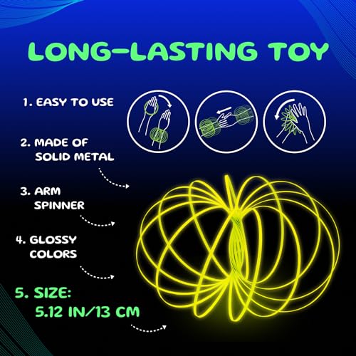 Mozi Glozi Geometric Magic Flow - Easy to Use 3D Spiral Toy, Glowing Spinning Bracelet for Children and Adults (Pink) - Image 4