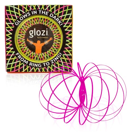 Mozi Glozi Geometric Magic Flow - Easy to Use 3D Spiral Toy, Glowing Spinning Bracelet for Children and Adults (Pink) - Image 1