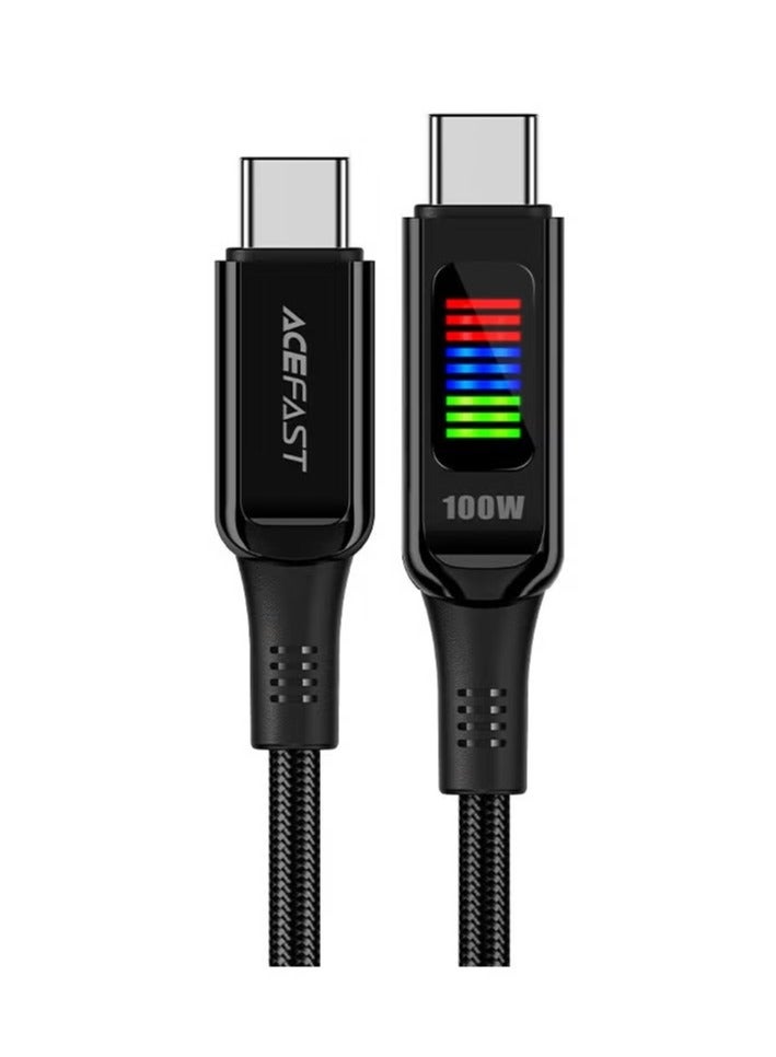 ACEFAST Charging Data Cable C7-03 USB-C to USB-C 100W BLACK - Image 2