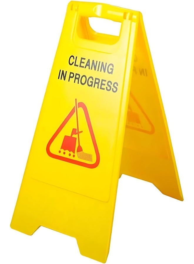 AKC علامة تنظيف قيد التنفيذ - علامة تحذير قابلة للطي متينة للسطوح الرطبة، للاستخدام في التنظيف التجاري - Image 1