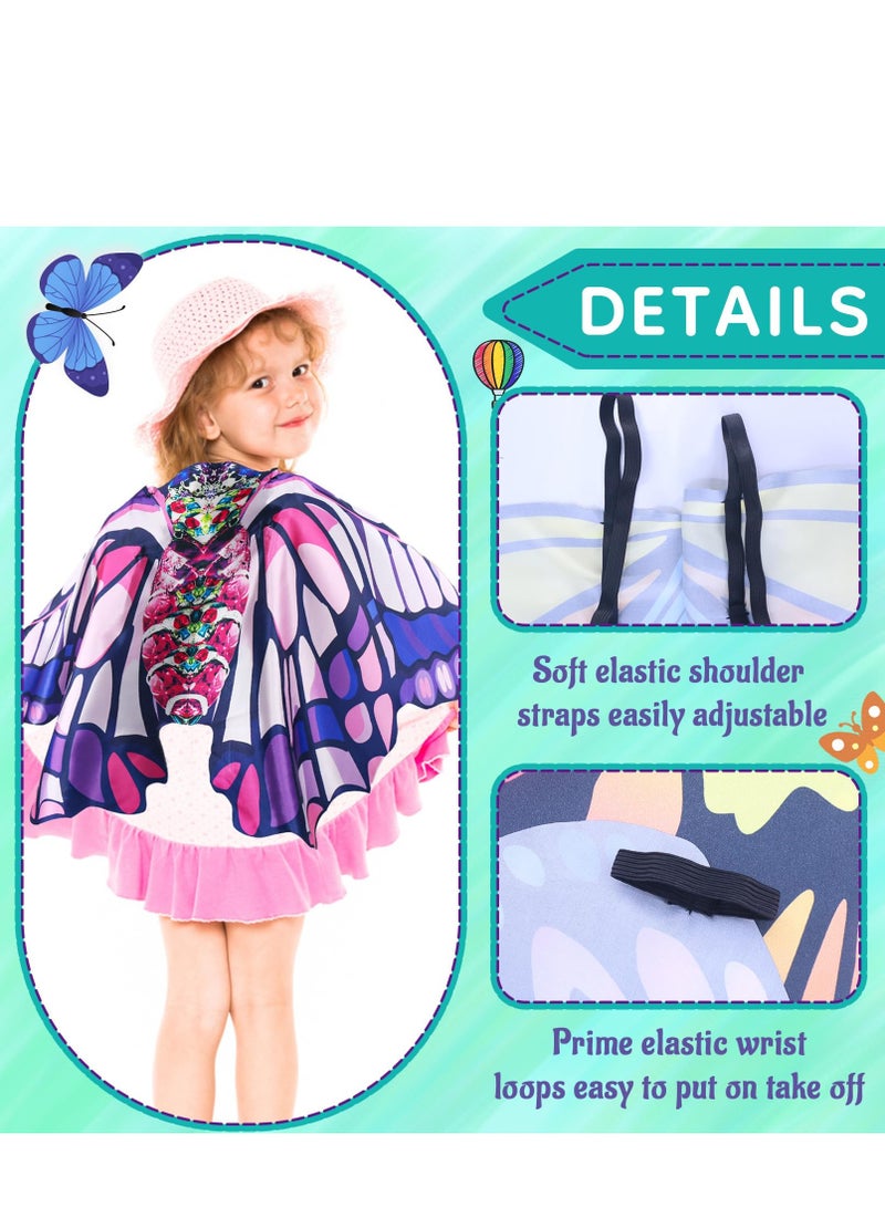 4 Pack Butterfly Costume, Kids Fairy Butterfly Wings, Toddler Dress Up Wings, Suitable for Birthday Party Favors Gifts