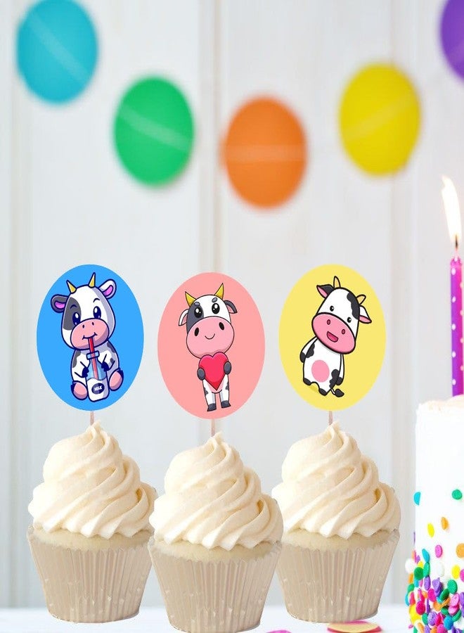 Hohamn 600 Pcs Cow Stickers for Kids Teachers 1.5 Inch 16 Styles 2 Roll Cute Cow Stickers Roll for Kids Birthday Party School Reward Giveaways Waterbottle Scrapbook Decor - Image 4