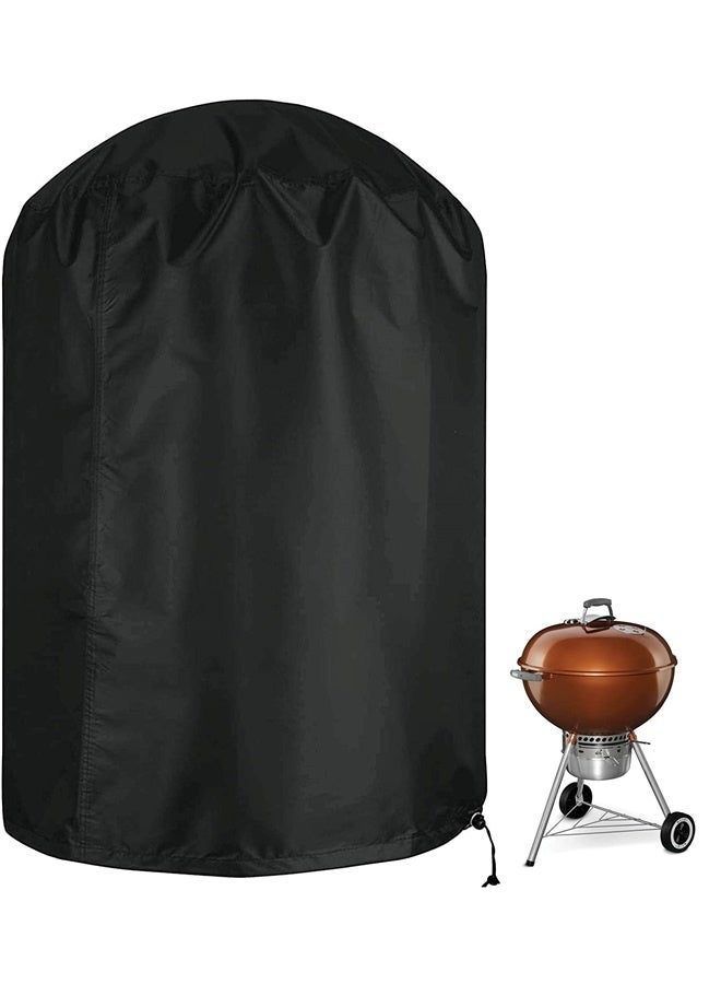Heavy Duty Waterproof Charcoal Kettle Grill Cover 28" D Barrel Cover with Drawstring Oxford cloth barbecue cover - Image 1