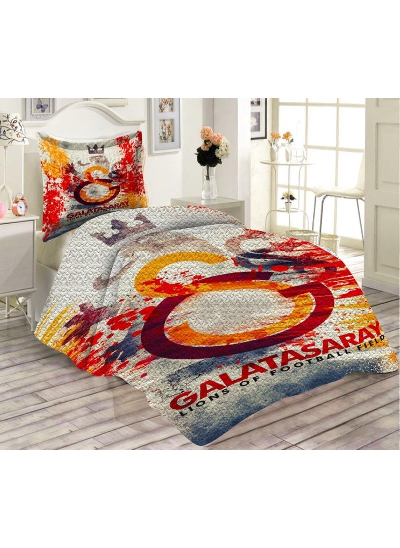 Doruklar Home Collection - Cotton Filled Velvet Quilted Modern Patterned Children's Bedspread - Image 1