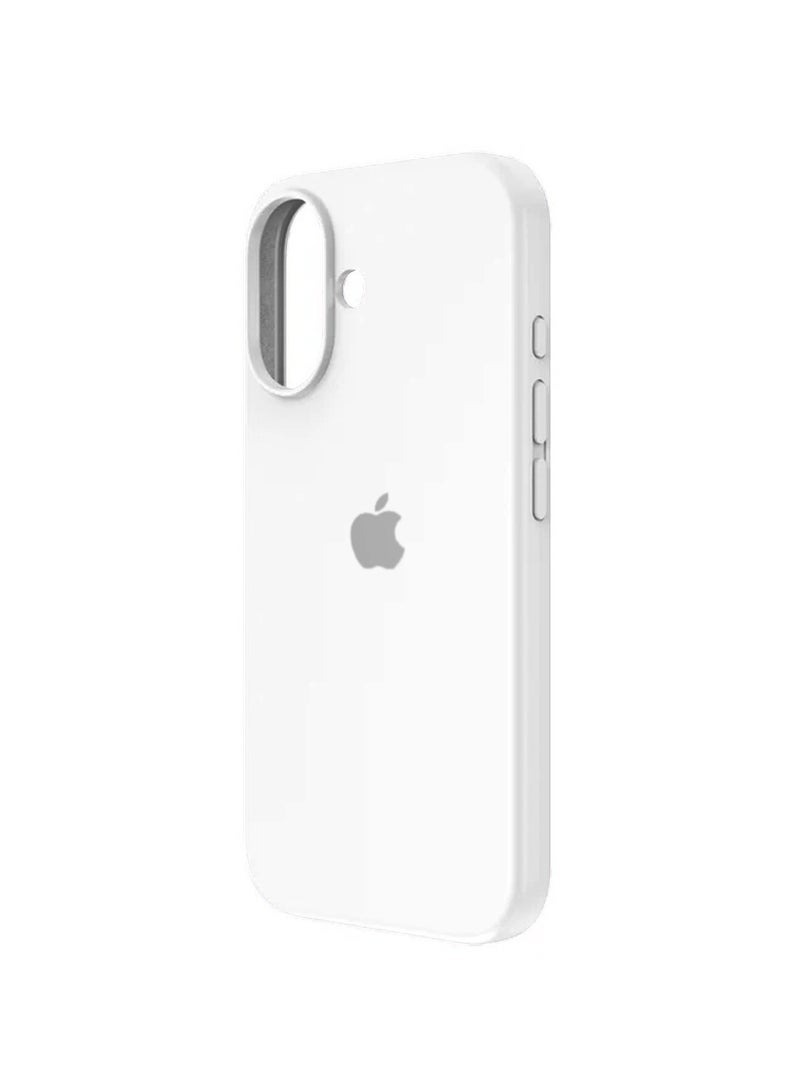 دبليو تيك غطاء حماية من السيليكون السائل الفاخر لجهاز آيفون 17 5G 2025 (MCRPSN) - أبيض - Image 2