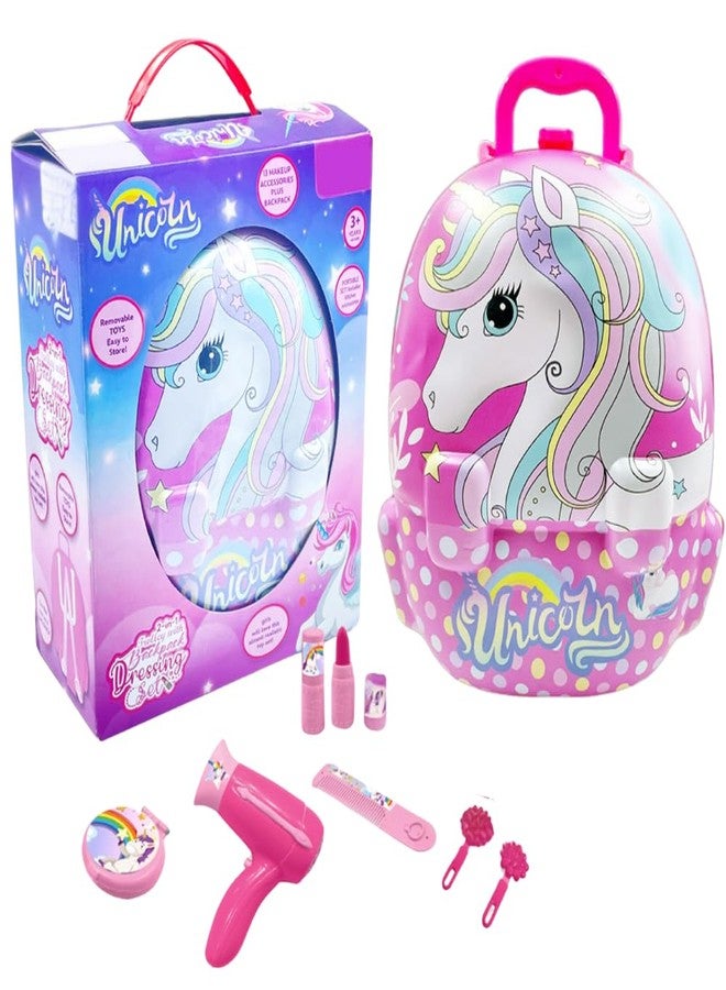 إستلو مجموعة ألعاب تزيين الأطفال المحمولة من إستيلو - لعبة صالون تجميل 2 في 1 مع أدوات مكياج | حقيبة حمل صغيرة للبنات والأولاد | مجموعة لعب أدوار تعليمية للأعمار من 3 سنوات فما فوق - Image 1