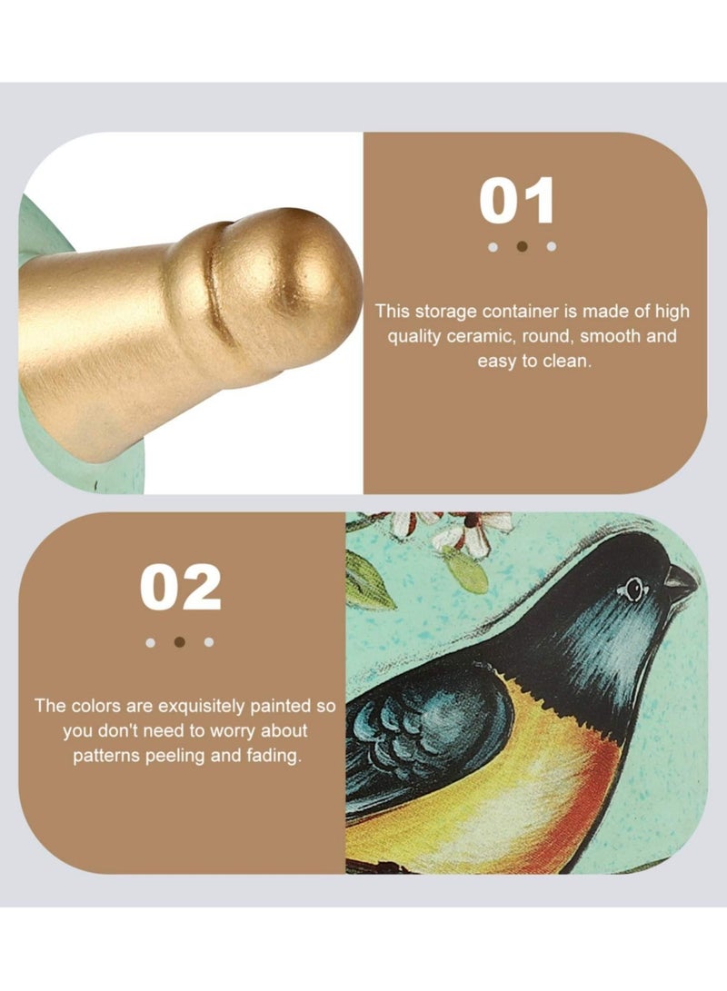 Excefore جرار تخزين الطعام الخزفية، حاوية تخزين الشاي، حاوية مطبخ عتيقة، حاويات بغطاء محكم لتخزين القهوة المطحونة، السكر، الشاي، الملح - Image 4