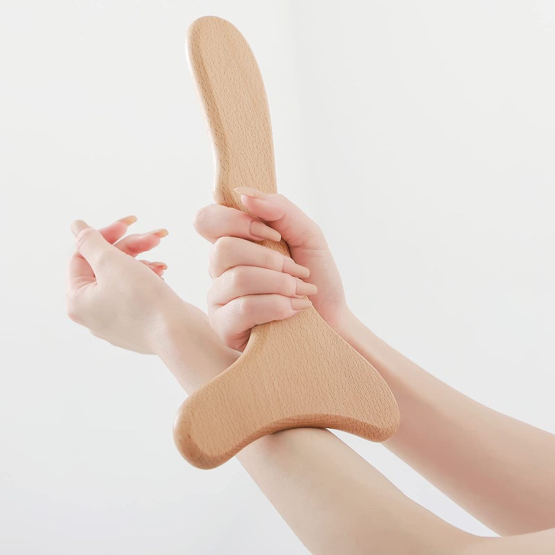 Komogir Wood Therapy Massage Tool Wooden Lymphatic Drainage Massager One-Handed Body Sculpting Tools for Maderoterapy,Anti-Cellulite,Gua Sha,Muscle Release-11 * 6inches - Image 3