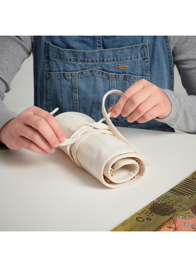 إيروريكس حافظة أقلام قابلة للطي، لون بيج - Image 4