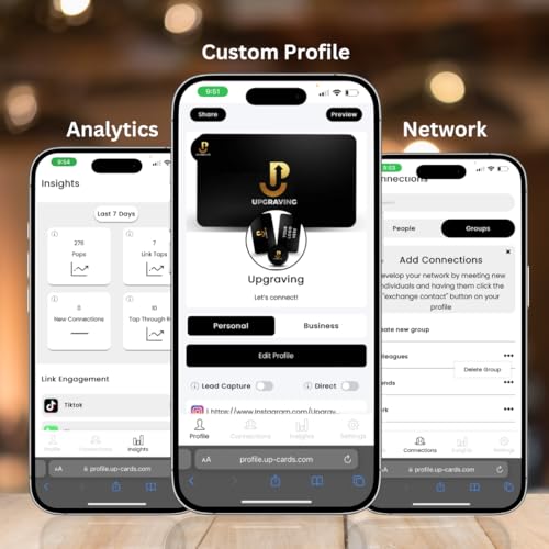 Upgraving Digital Business Card Wristband - Tap to Share NFC Tag & QR Code - Compatible with iPhone & Android- No App or Subscription Required (Black) - Image 5