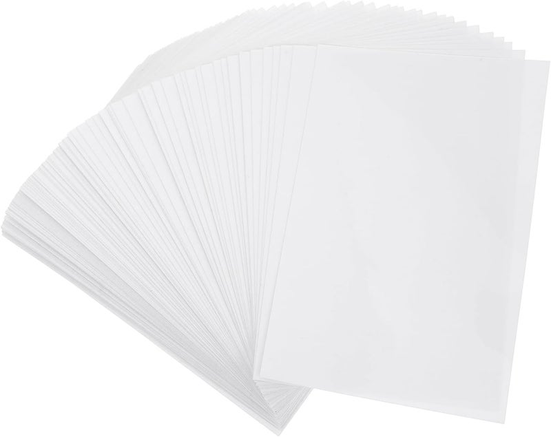 POPETPOP 100 قطعة من فيلم التغليف اللاصق الذاتي من نوع PVC لحماية الصور والوثائق، بنهاية مات وسهل التطبيق بدون الحاجة إلى غراء، مناسب للاستخدام في المكتب ومشاريع الهواة - Image 1