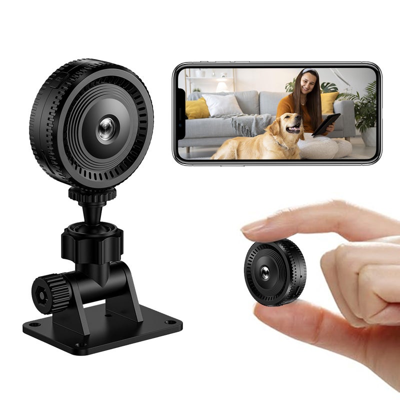 Mini surveillance camera, outdoor action camera, 1080p HD camcorder with night vision, Wi-Fi security camera, drill-free installation. - Image 1
