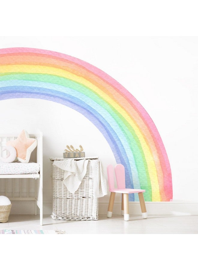 Supzone 55"x63" Large Rainbow Wall Stickers, Mural Watercolor Half Rainbow Wall Decals Peel and Stick Vinyl Wall Art Decor for Girls Bedroom Kids Nursery Living Room Playroom Toddler Visit The Supzone Store - Image 4