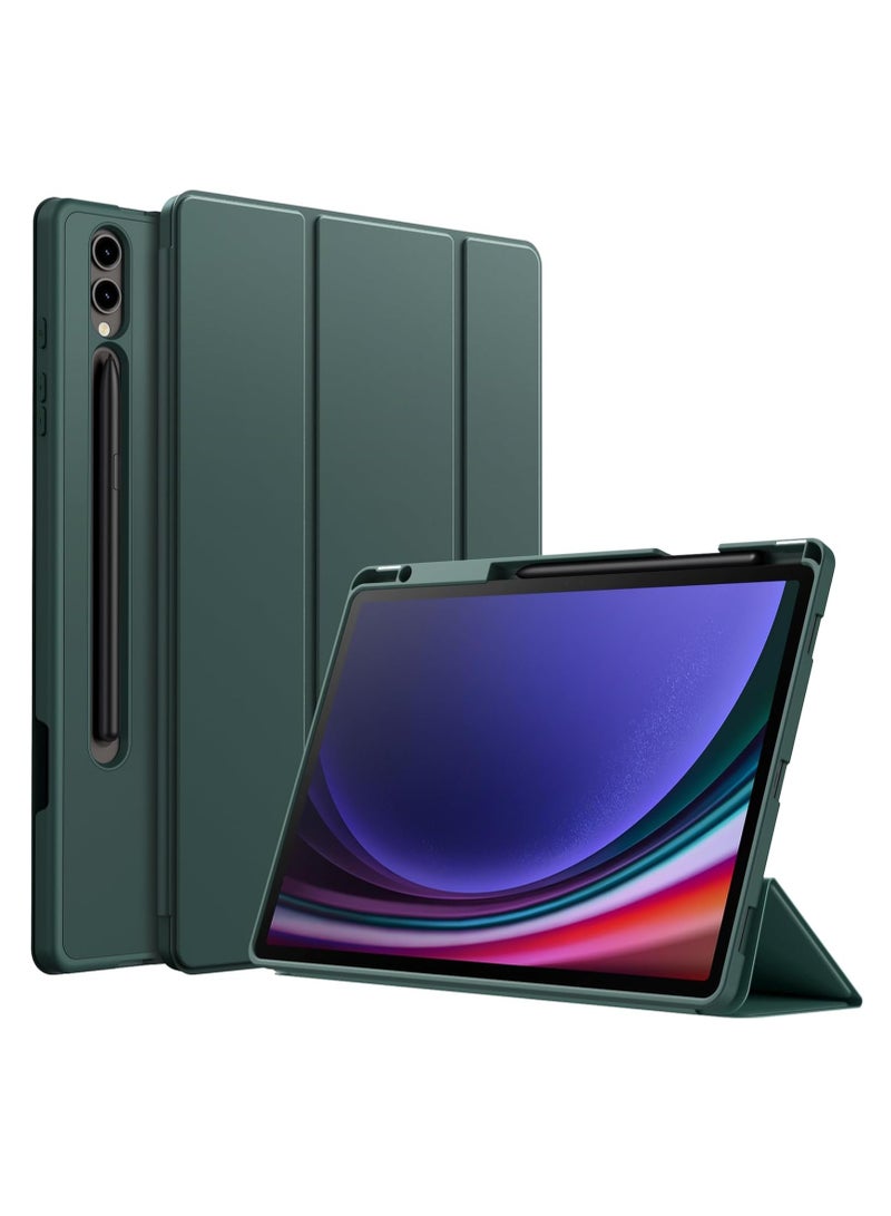DUSALA Case for Samsung Galaxy Tab S9 Plus 12.4 Inch with S Pen Holder, Soft TPU Tri-Fold Stand Protective Tablet Cover, Support S Pen Charging, Auto Wake/Sleep - Image 1