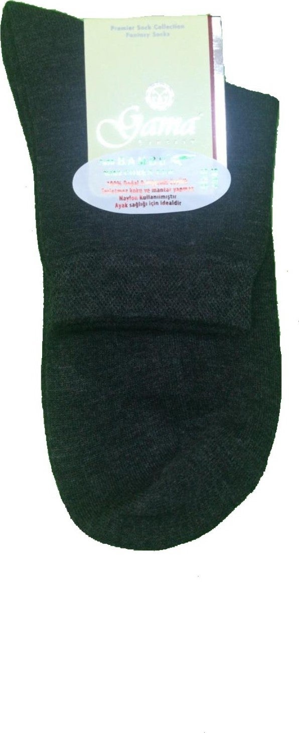 Gama 12 Pair Smoked Color Half Conch Bamboo Booties Socks 