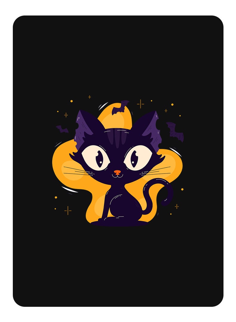 Theodor Protective Flip Case For Samsung Galaxy Tab S6 With Trifold Stand Auto Wake Sleep Shockproof Cover Black Cat Halloween - Image 1