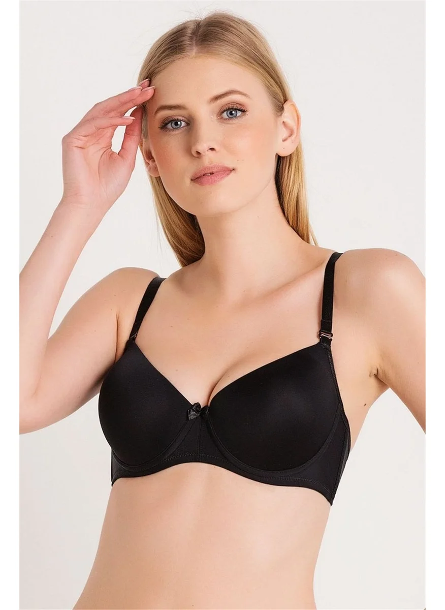 ماجيك فورم 3045 Women's Black Thin Sponge Plain Fabric Seamless Bra