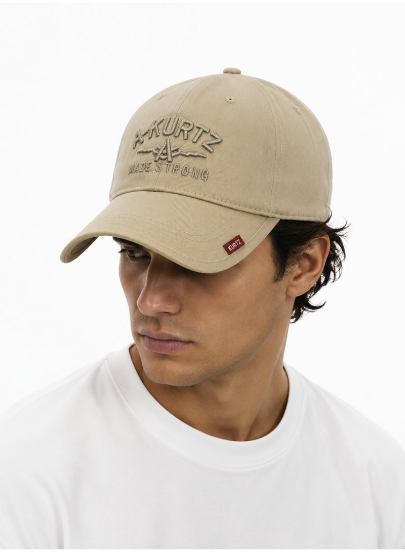 HASTE Outdoor Sport Cap - Curved Brim Adjustable - Khaki - Image 5