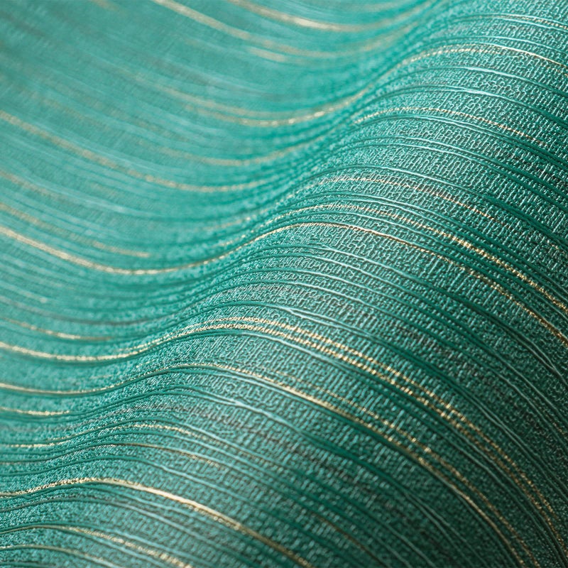 Stickyart Grasscloth Wallpaper Peel and Stick Fabric Wallpaper Teal Green Self Adhesive Faux Grasscloth Contact Paper for Cabinets Dresser Removable Textured Linen Wall Paper for Bedroom 12"x160" - Image 1
