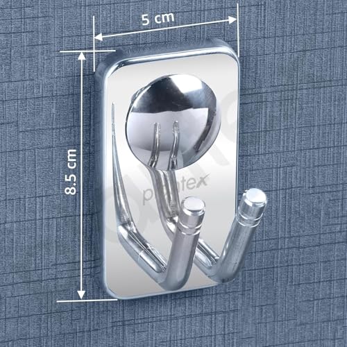 Plantex Robe Hook/Hanging Hooks for Bathroom/Hooks for Wall/Bathroom Accessories - (Metro, Chrome) - Image 3